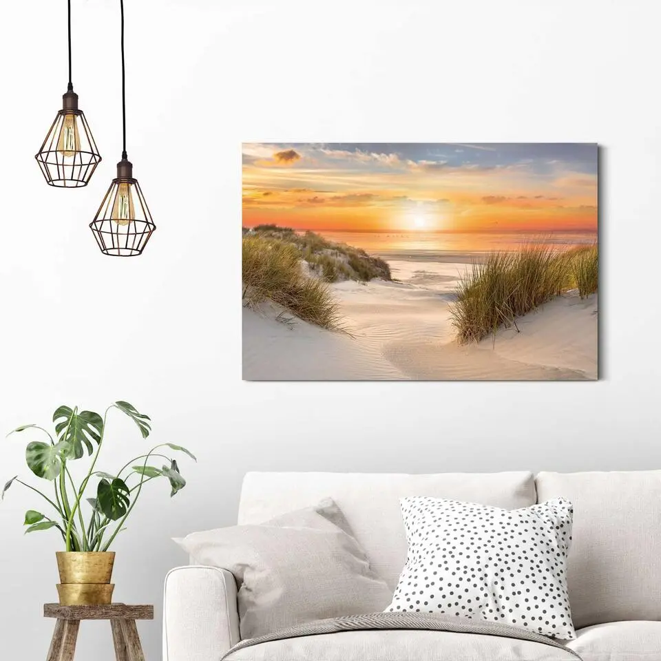 Schilderij Beautiful Dunes - 60 x 90 - Oranje