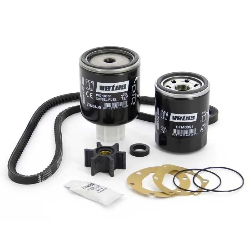 Vetus M2/M3 Alternator With STM7439 V-belt Service Kit 75A