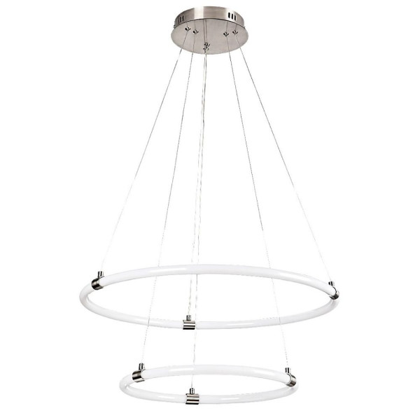 Lampa wisząca Irelia chrom satynowany-biała LED 1x55W 4700lm Rabalux