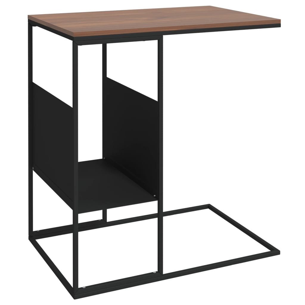 Stolik Kawowy Ława Stół Czarny 55x36x59.5 Półka Do Salonu Do Pokoju