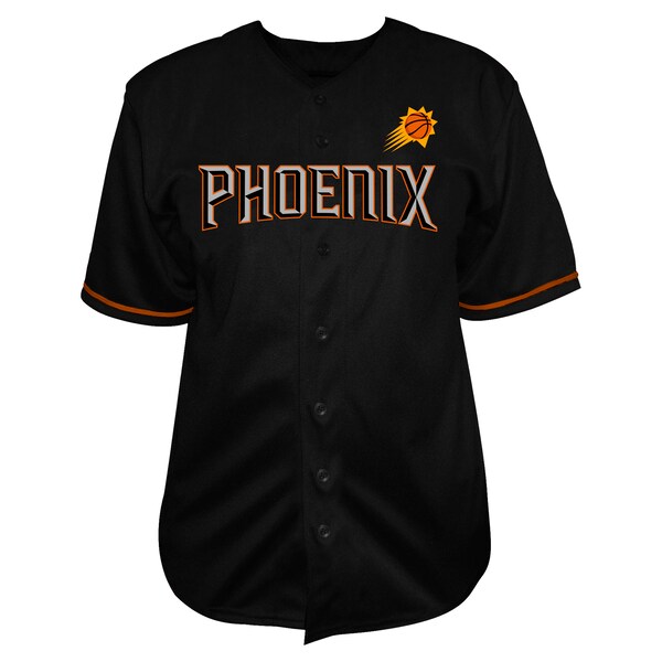 Devin Booker Phoenix Suns Profile Big & Tall Name & Number Button-Up Jersey - Black