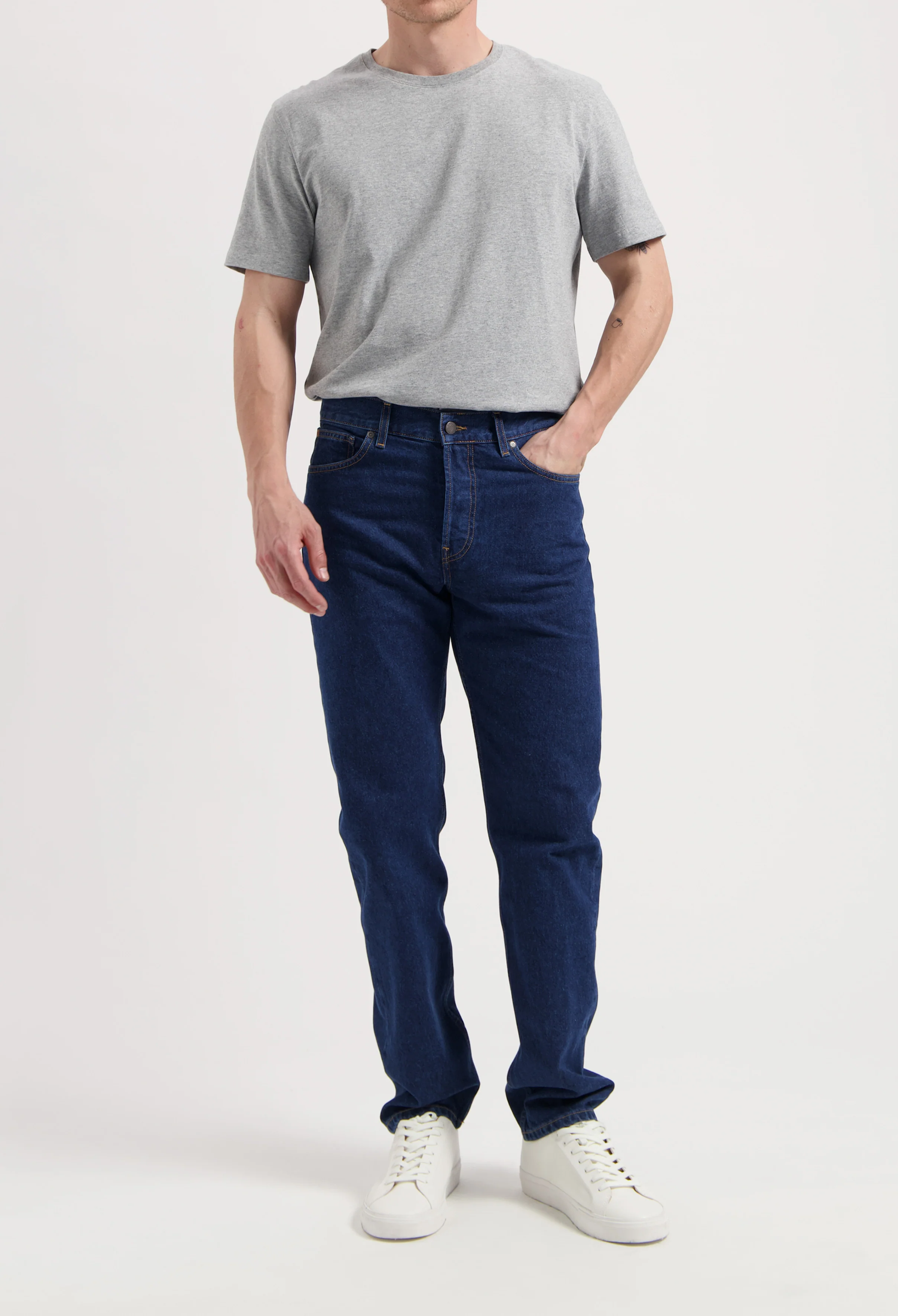 John Mid Straight - Stone Indigo