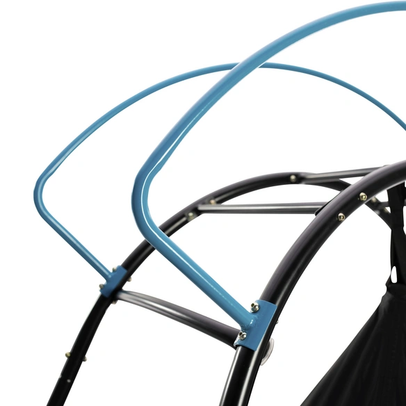 Klettergrüst mit Hängesessel, BxHxT: 217 x 201 x 122 cm, schwarz/blau