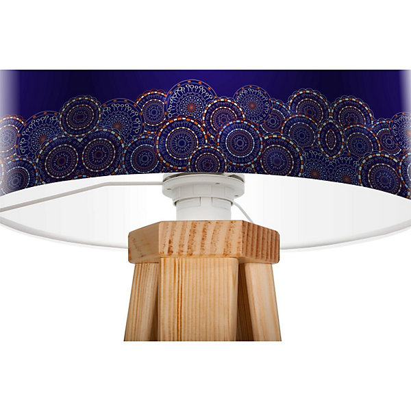 Lampe de chevet stamps foto-104 30 x 30 x 45 cm Bois clair, noir