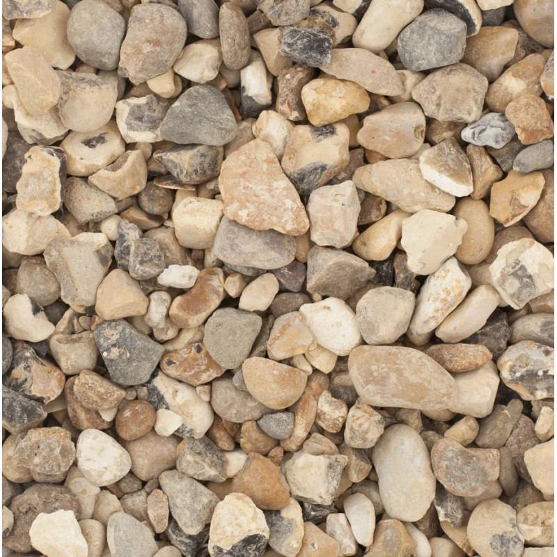 Palette 40 sacs Gravier pour béton beige, blanc et brun 4-16 mm 25 kg COBO GARDEN