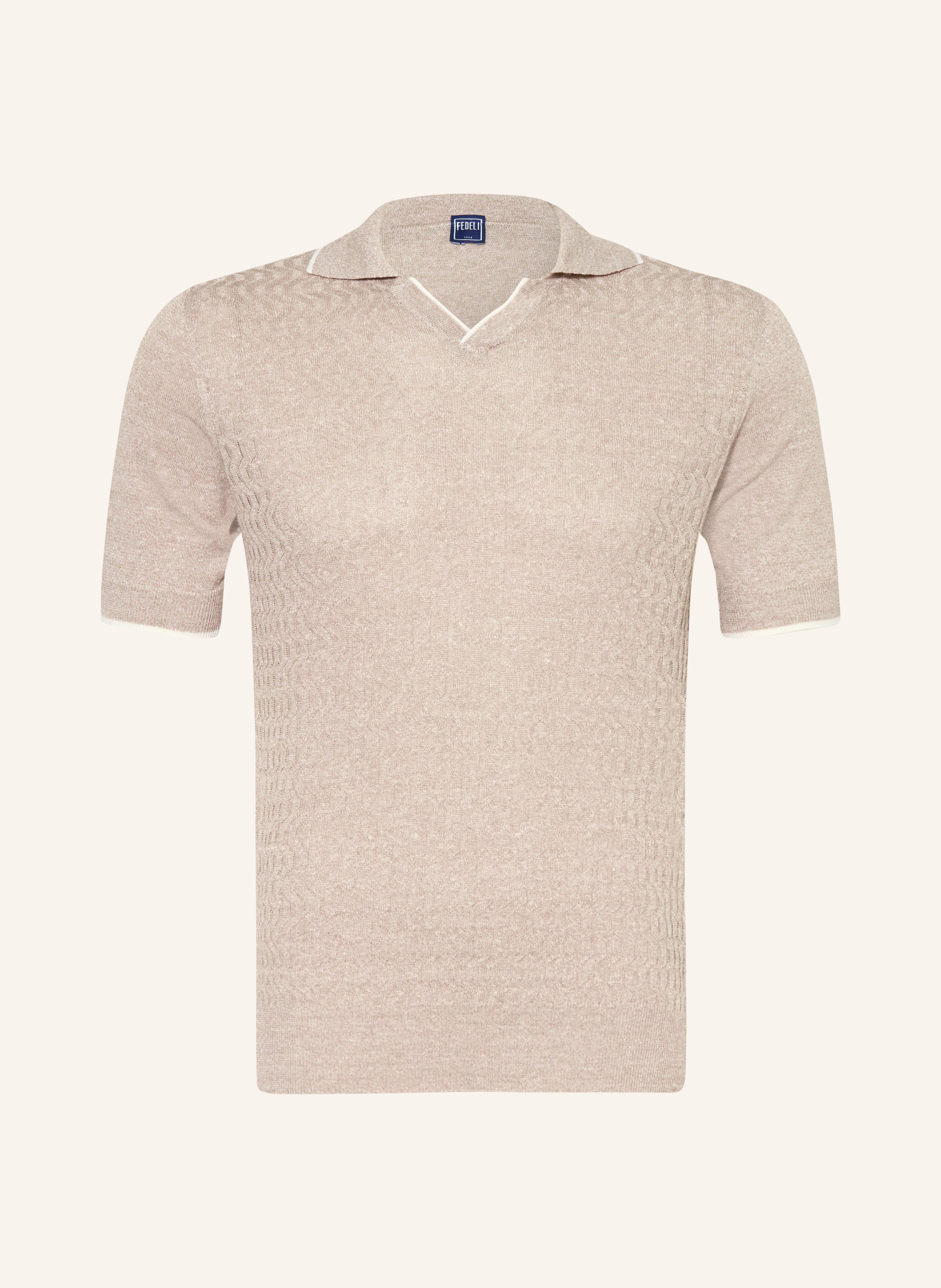 FEDELI Strick-Poloshirt
