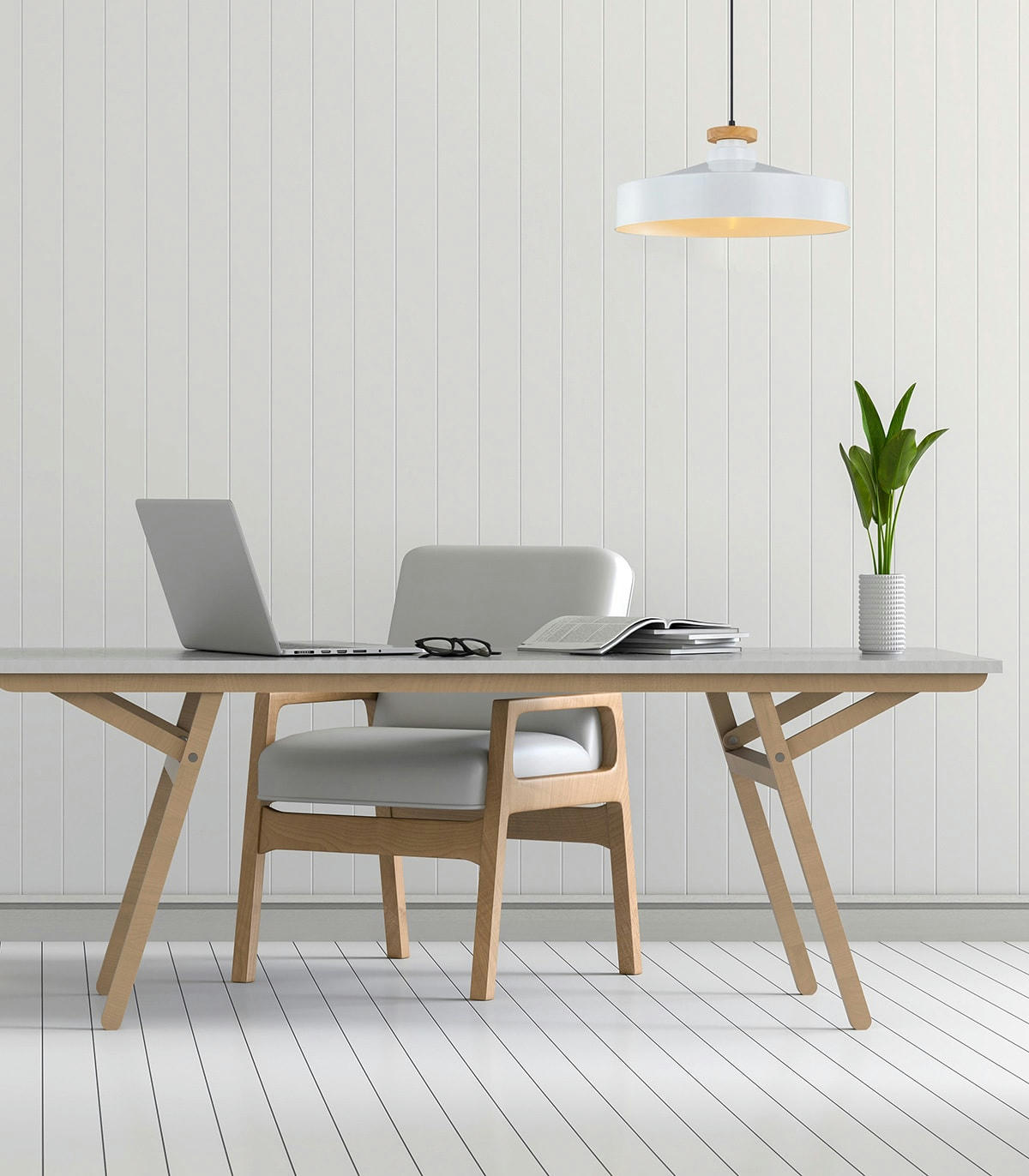 ASTRID - Suspension en métal blanc d. 41 cm