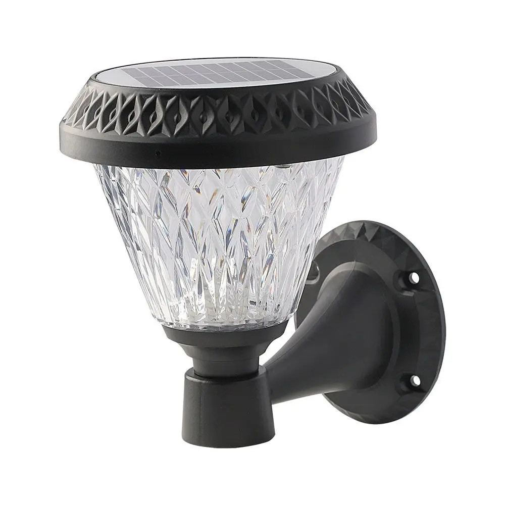 Kinkiet solarny VT-969czarny LED 1x0.8W 75lm IP44 V-TAC
