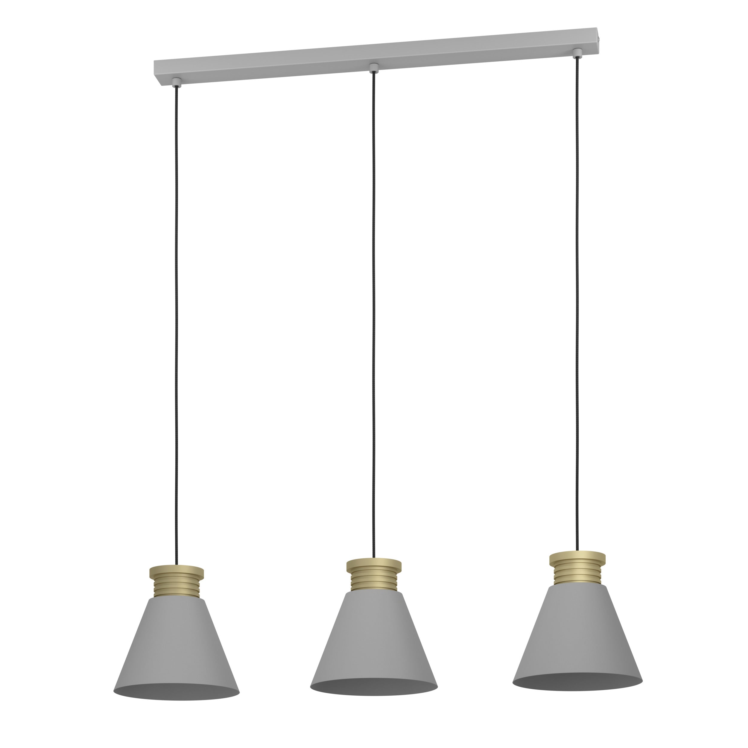 EGLO hanglamp Twicken - e27 - 92 cm - grijs/goud -staal
