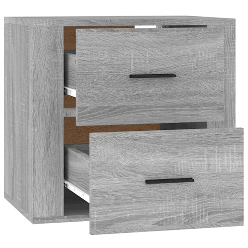 NNEVL Wall-mounted Bedside Cabinet Grey Sonoma 50x36x47 cm