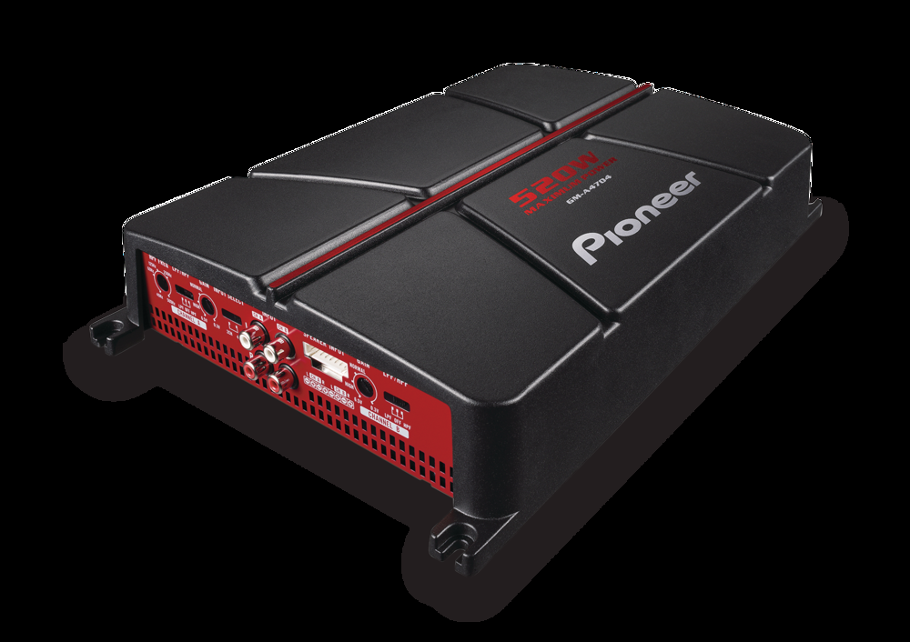 Pioneer GMA4704 Car Audio 600W Amplifier Bridgeable, Black/Red
