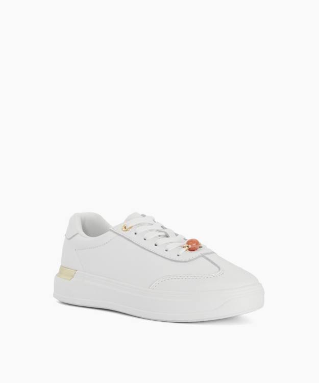 Elasa White - Leather Cupsole Trainers