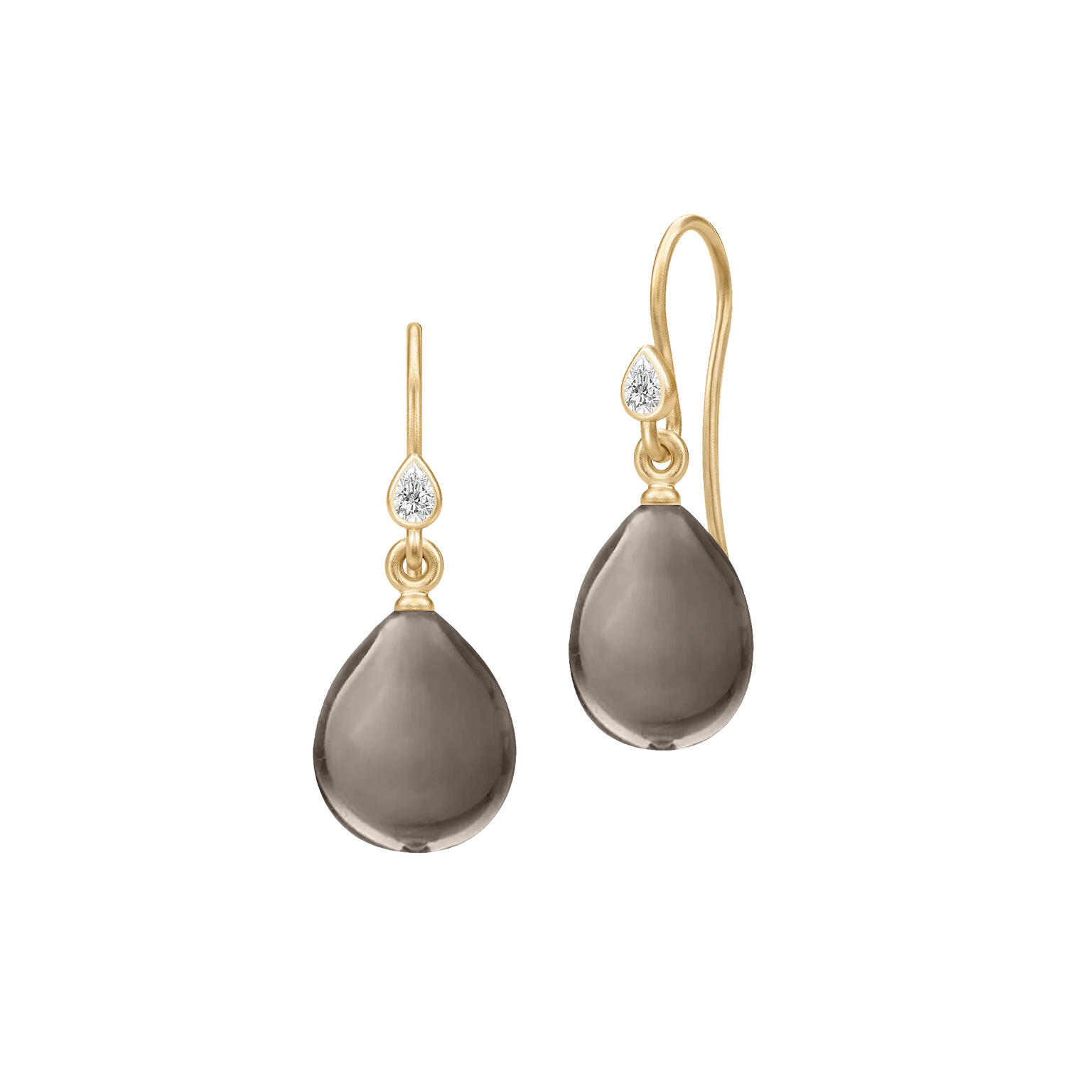 Prima Ballerina øreringe, gold/smokey