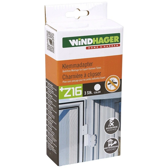 Klemmadapter, Aluminium, weiß, 3 Stück