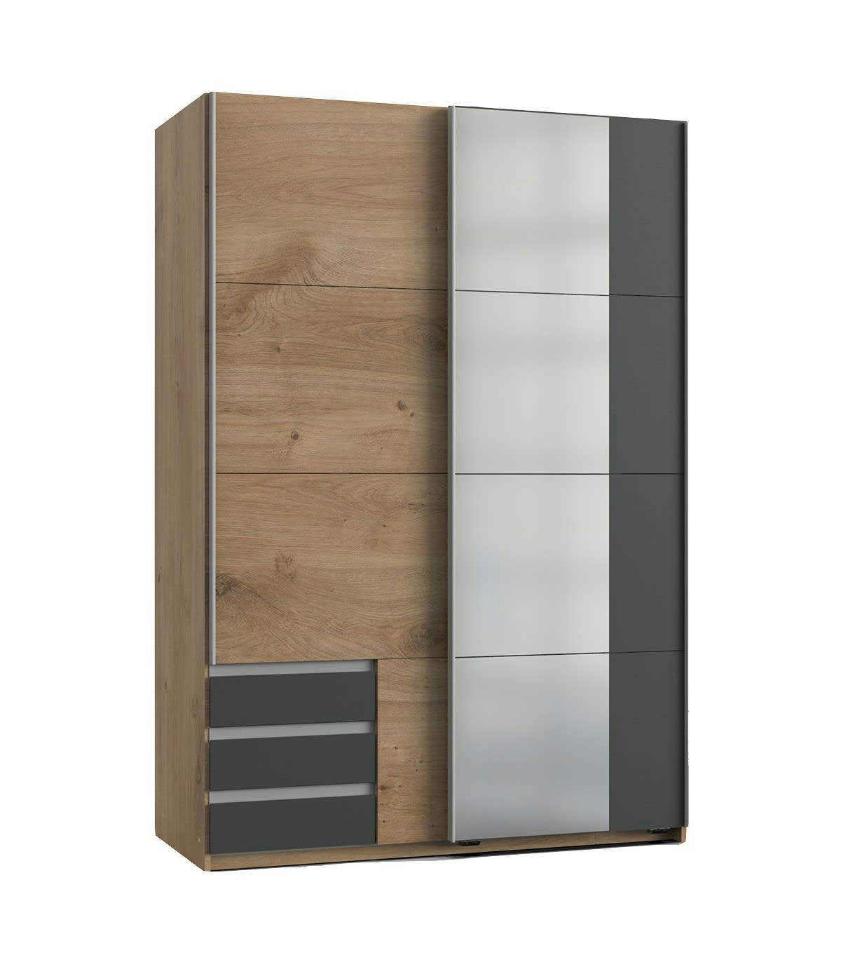 - Armoire 2 portes coulissantes dont 1 miroir - L135 cm