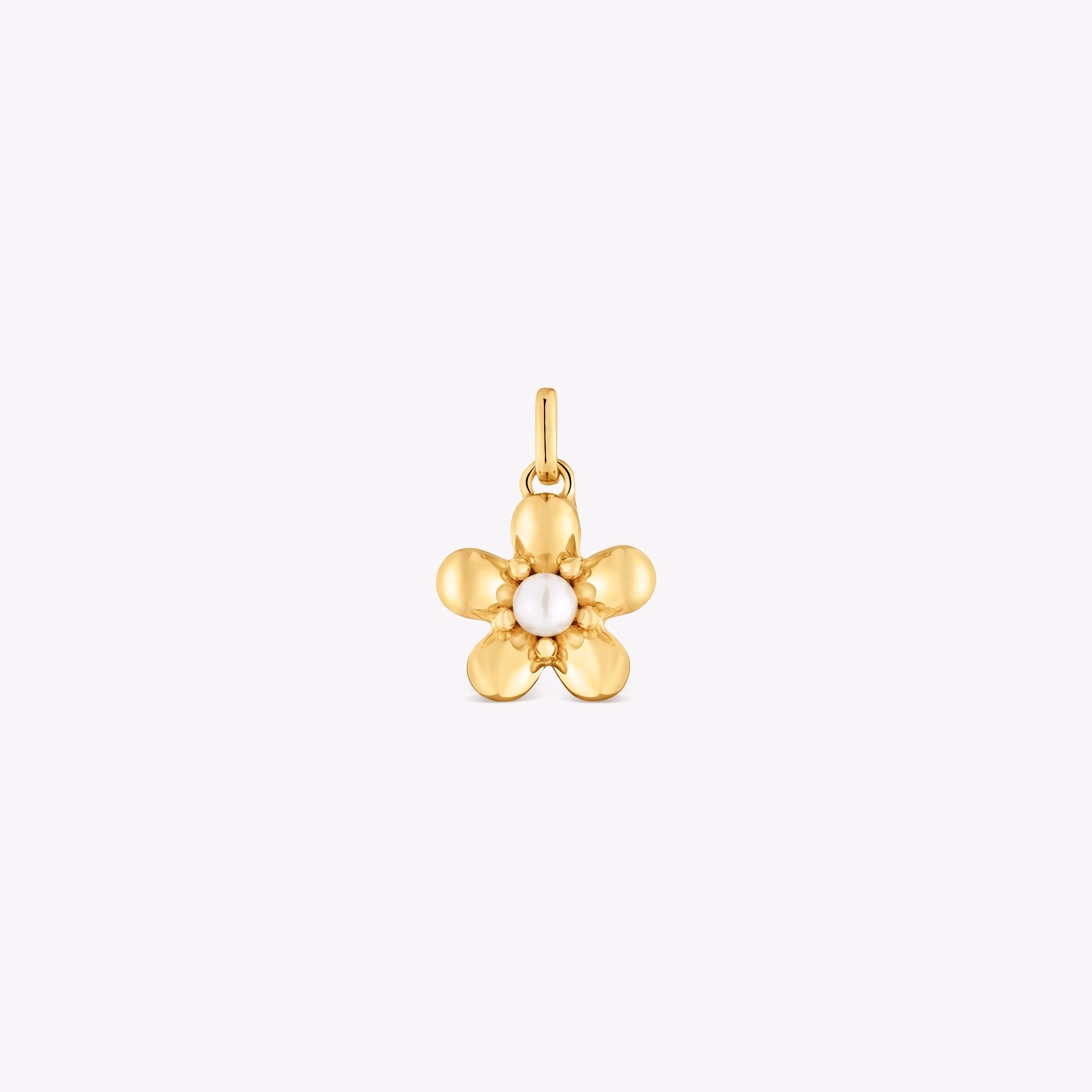 Colgante de oro y perlas cultivadas 10 mm Daisy