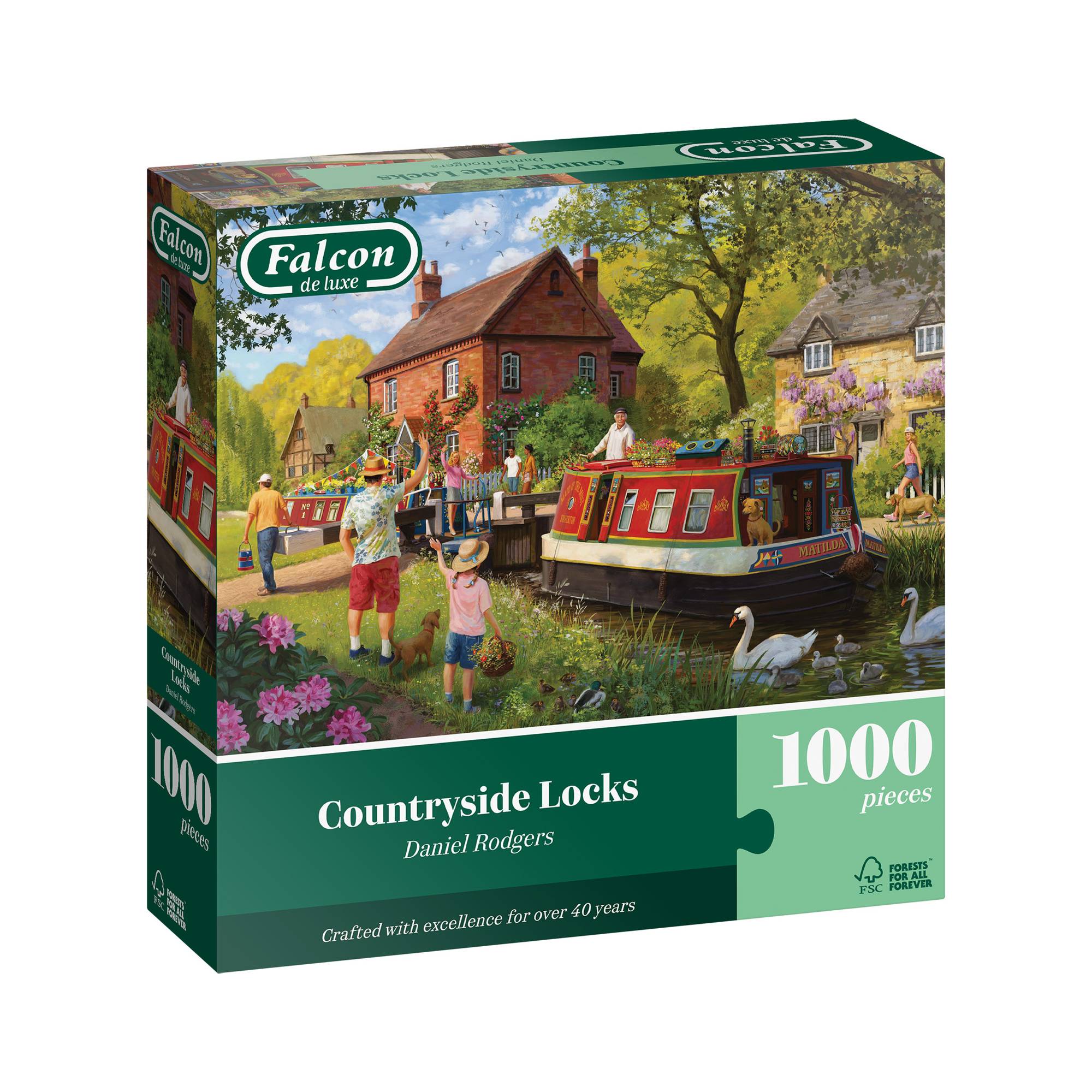 Falcon de Luxe Countryside Locks Jigsaw Puzzle 1000 Pieces