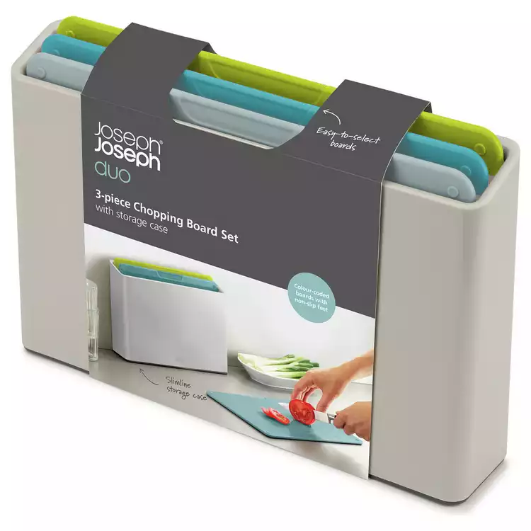 Joseph Joseph Duo Chopping Board Set With Case - Pack of 3