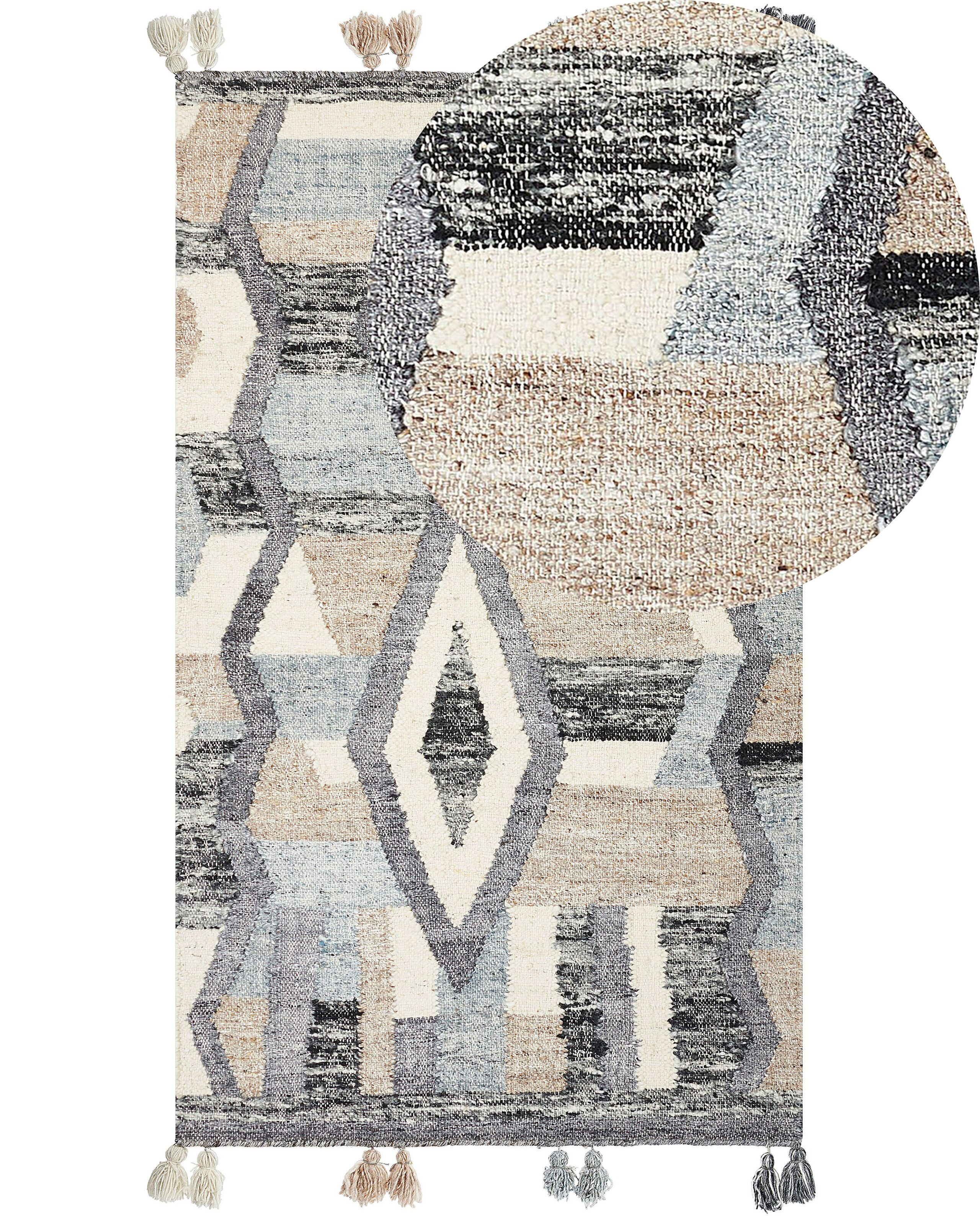 Dywan kilim ręcznie robiony 80 x 150 cm wielokolorowy