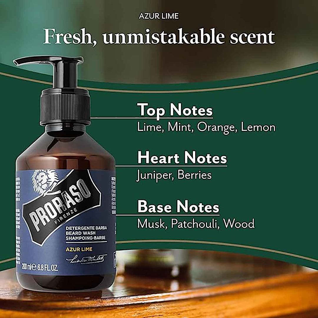 Proraso Beard Wash 200ml Azur Lime