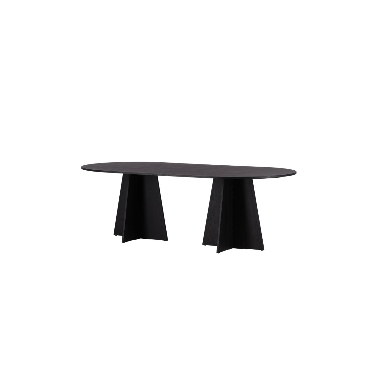 Svea - Liro deens ovale eettafel - 230 x 115 cm - zwart