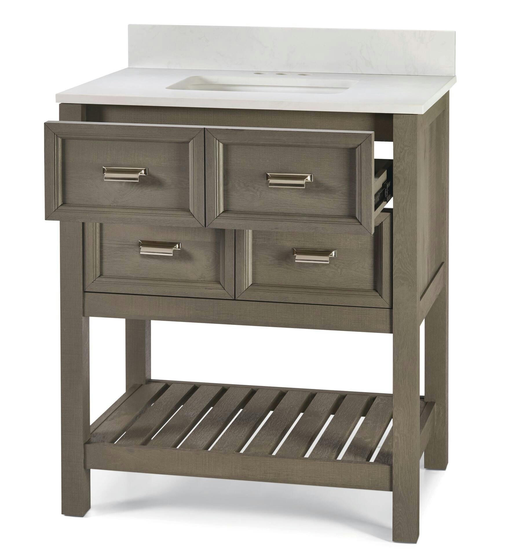 CANVAS Gibsons 2-Drawer Bathroom Vanity, Grey, 30-in