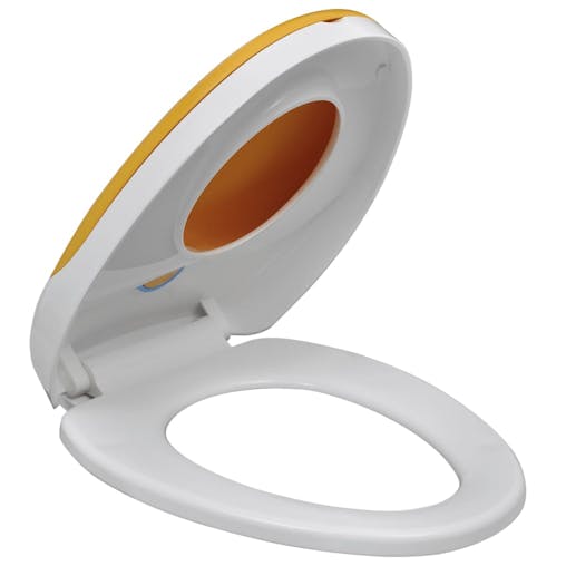 NNEVL White & Yellow Soft-close Toilet Seat Adults/Children
