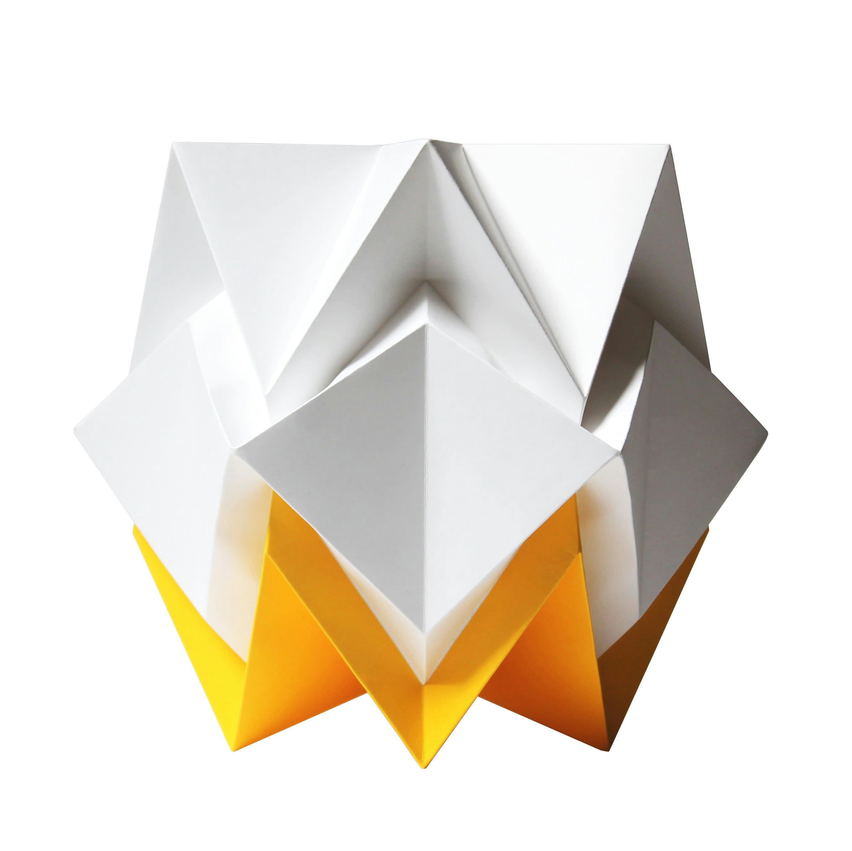 HIKARI - Lampe de table origami bicolore en papier taille M