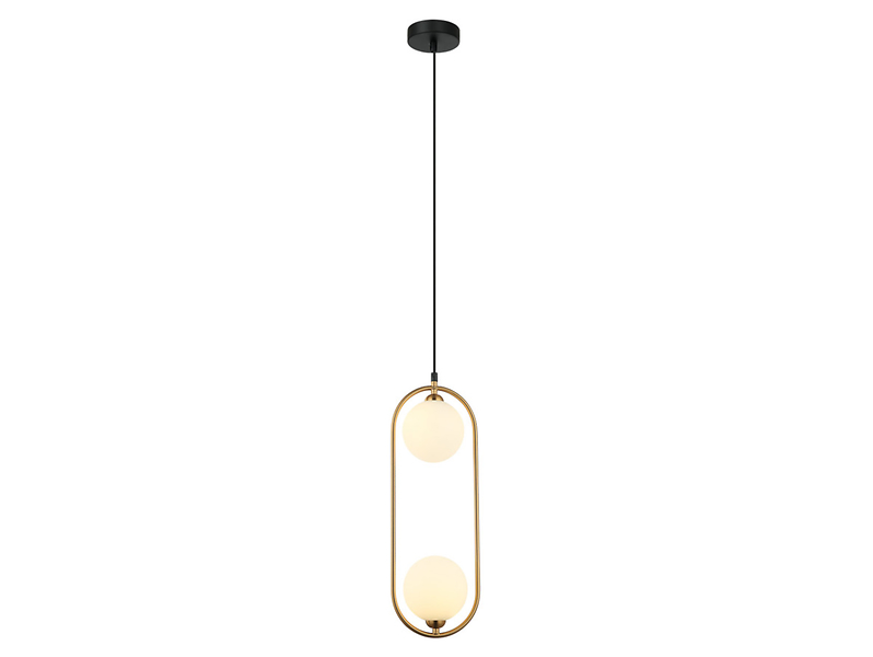 Lampa wisząca Lupus 2-punktowa stalowa złota