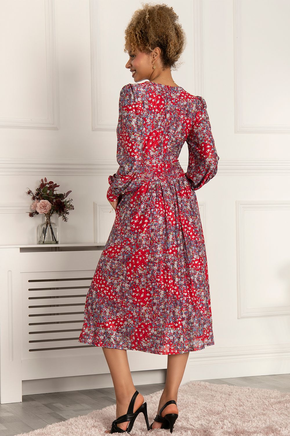 Jolie Moi Vanessa Long Sleeved Mesh Dress