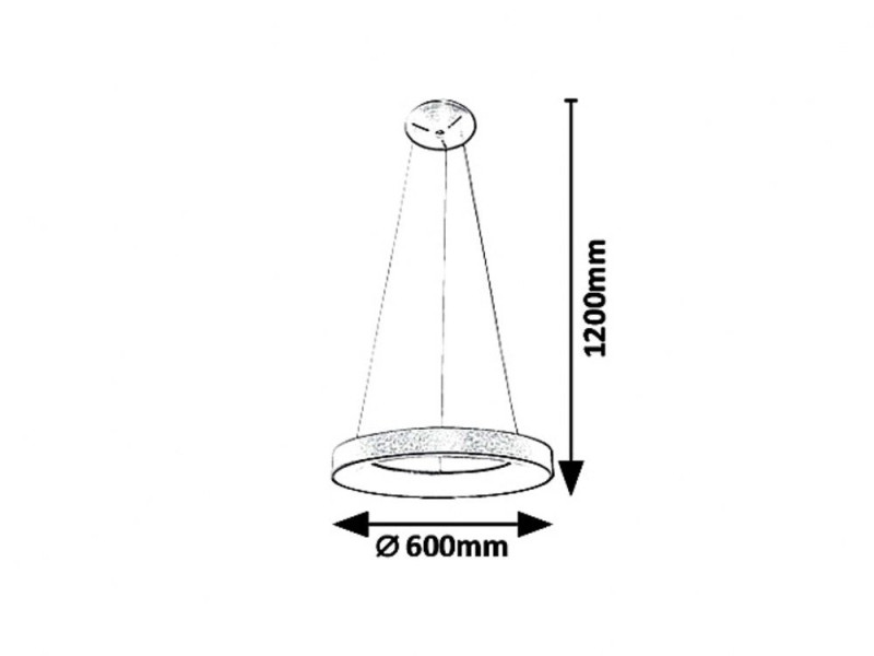 Lampa wisząca Carmella złoto-biała LED 1x50W Neutralna biel 3350lm Rabalux