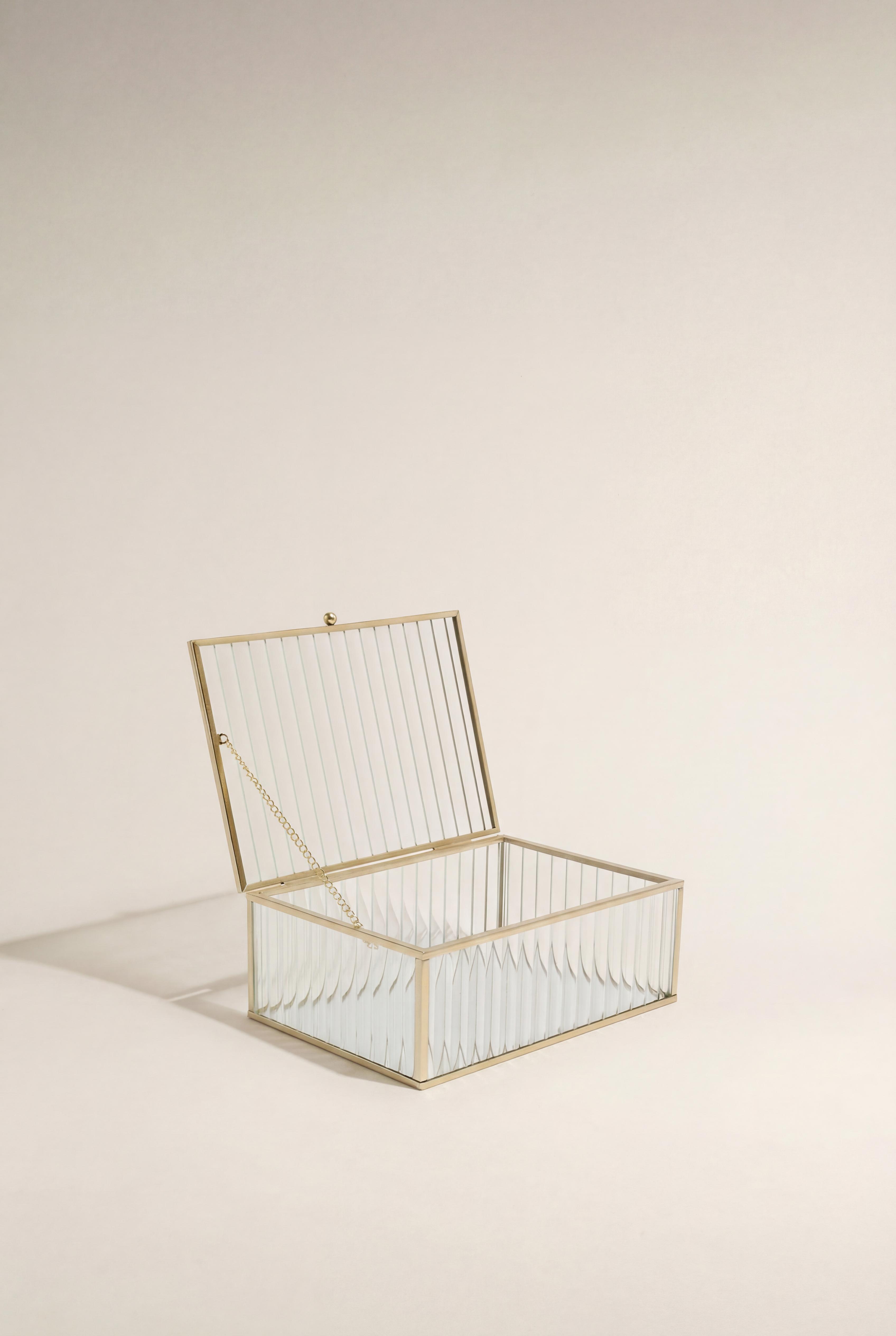 Caja cristal  rayas pequeña