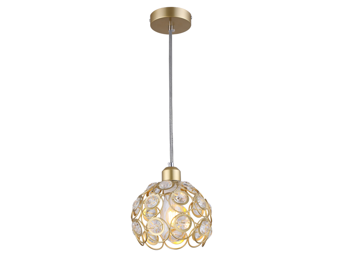 Lampa wisząca Florence stalowa złota