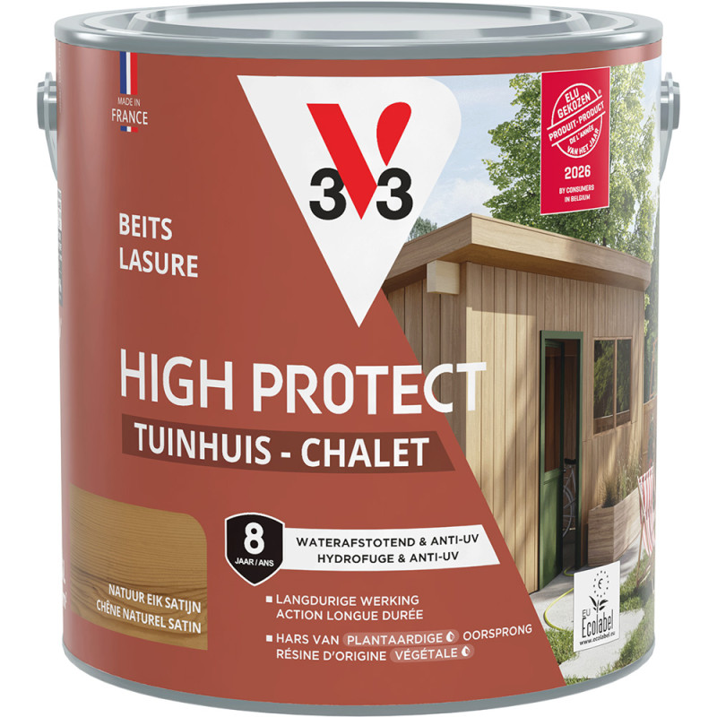 Lasure pour chalet High Protect chêne naturel 2,5 L V33