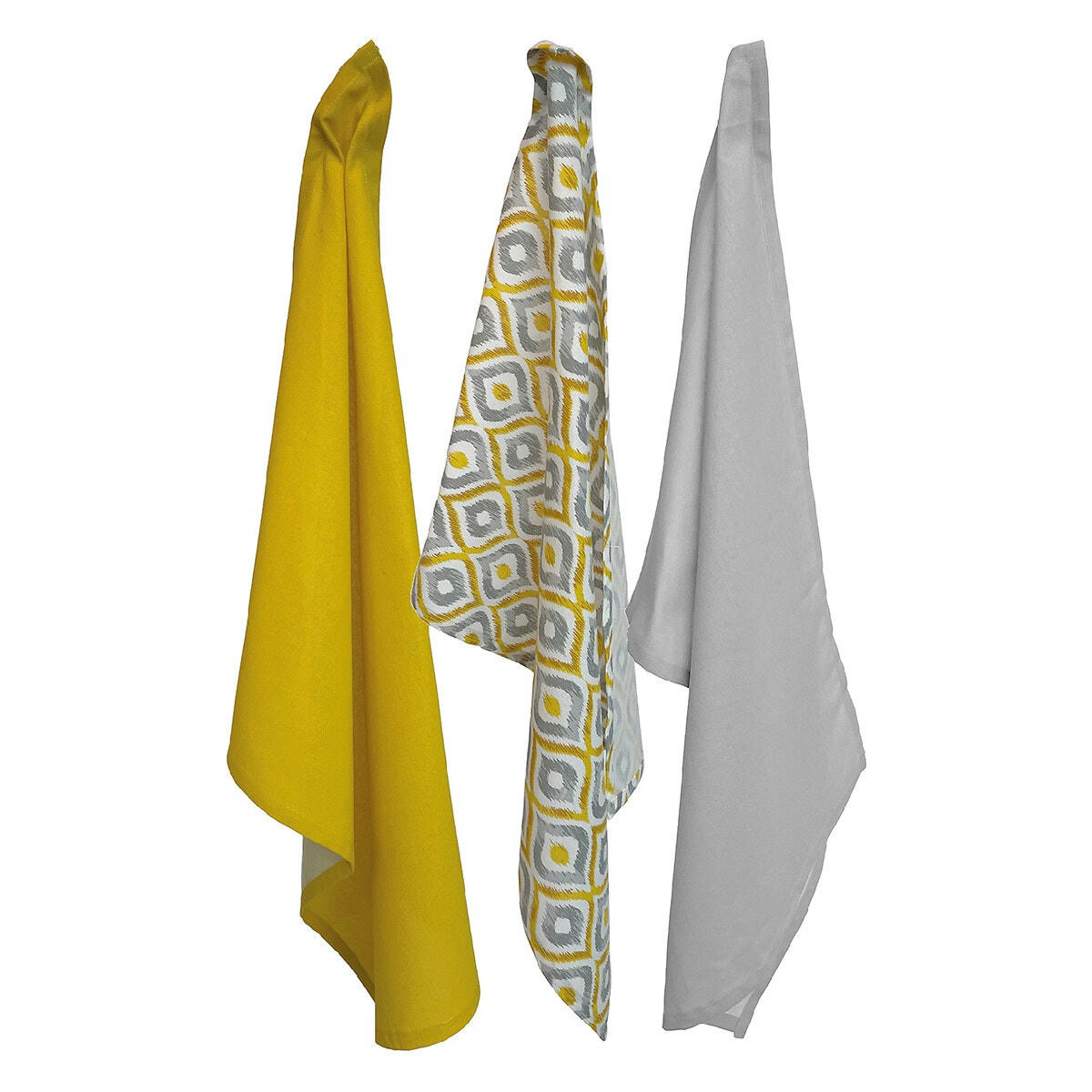 Lot de 3 torchons coton, Ethna