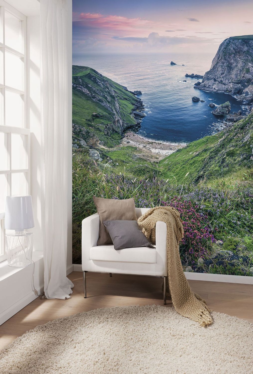 Sanders & Sanders fotobehang landschap met water blauw en groen - 200 x 250 cm - 612558