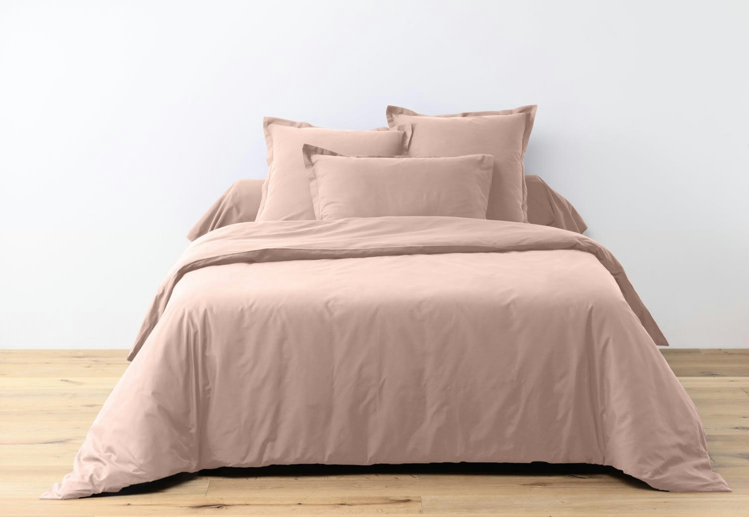 UNI BP - Parure housse de couette coton rose 220x240 cm