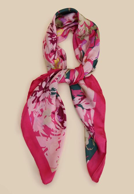 Womens Pink Floral Print Multiway Scarf