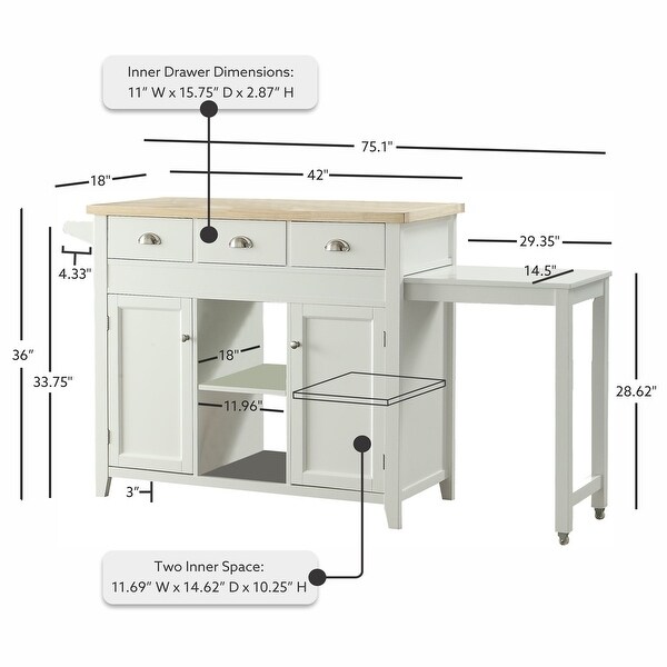 Copper Grove Pawnee Kitchen Cart