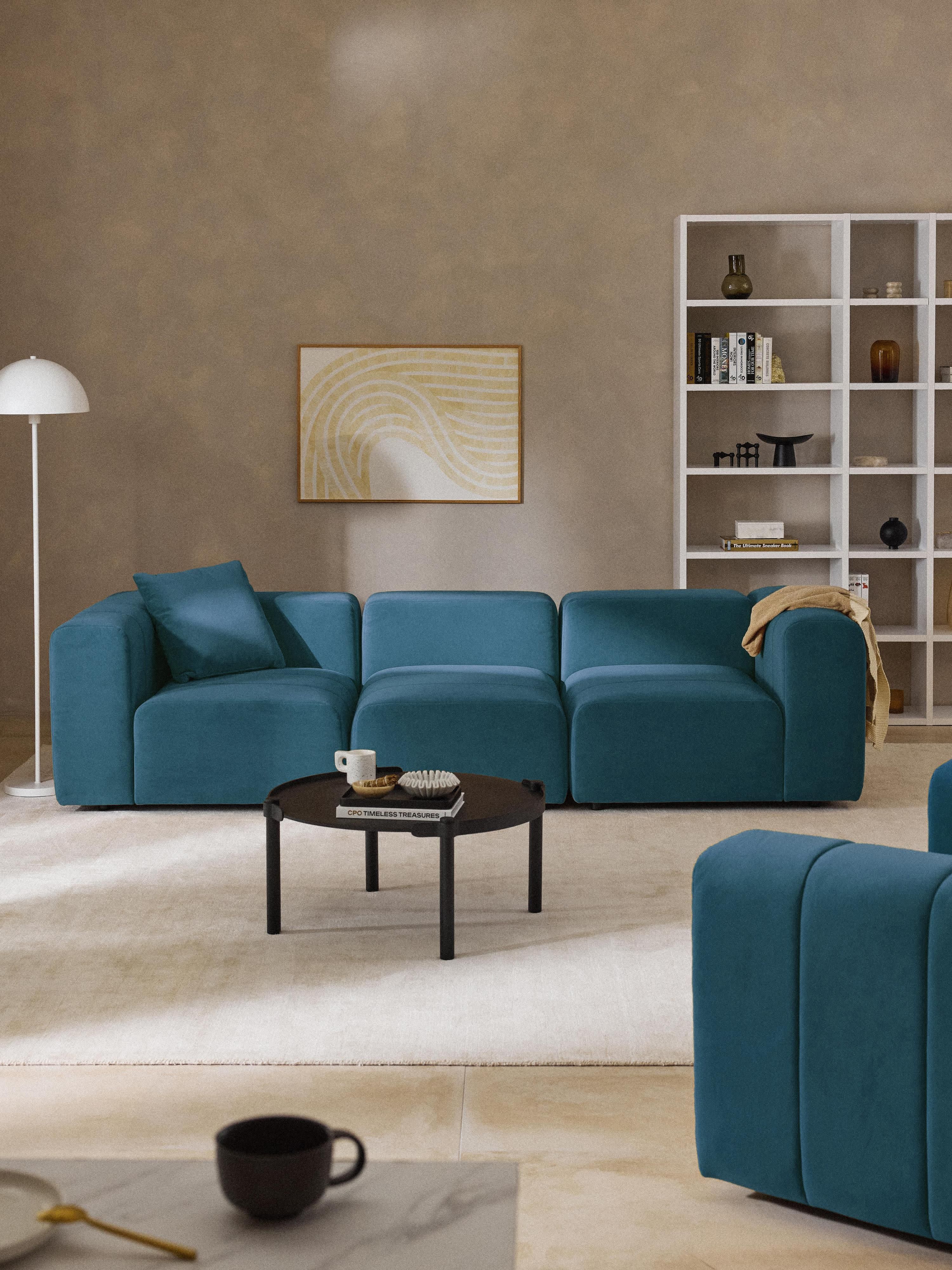 Modulares Samt-Sofa Lena (4-Sitzer)