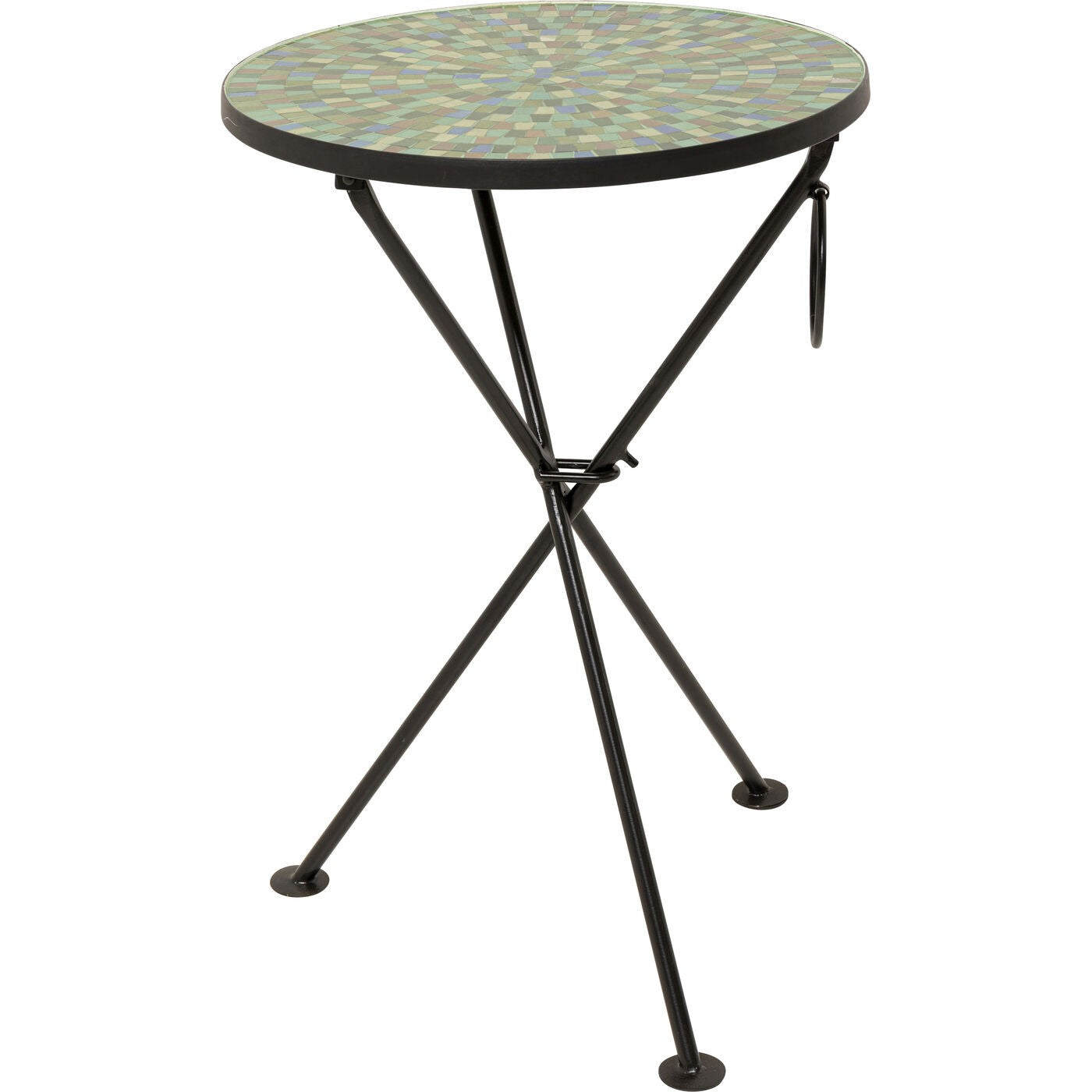 Kare Design Bijzettafel Clack Mosaic Ø35cm groen en blauw
