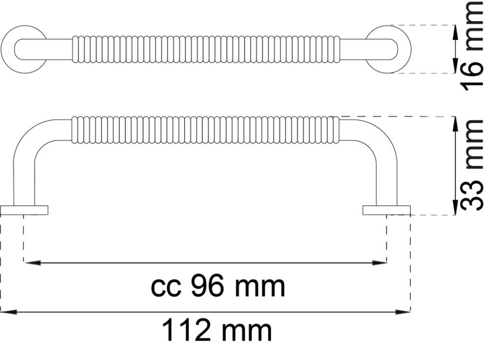 HÅNDTAK HABO VERA KROM CC96MM 2-PAKNING
