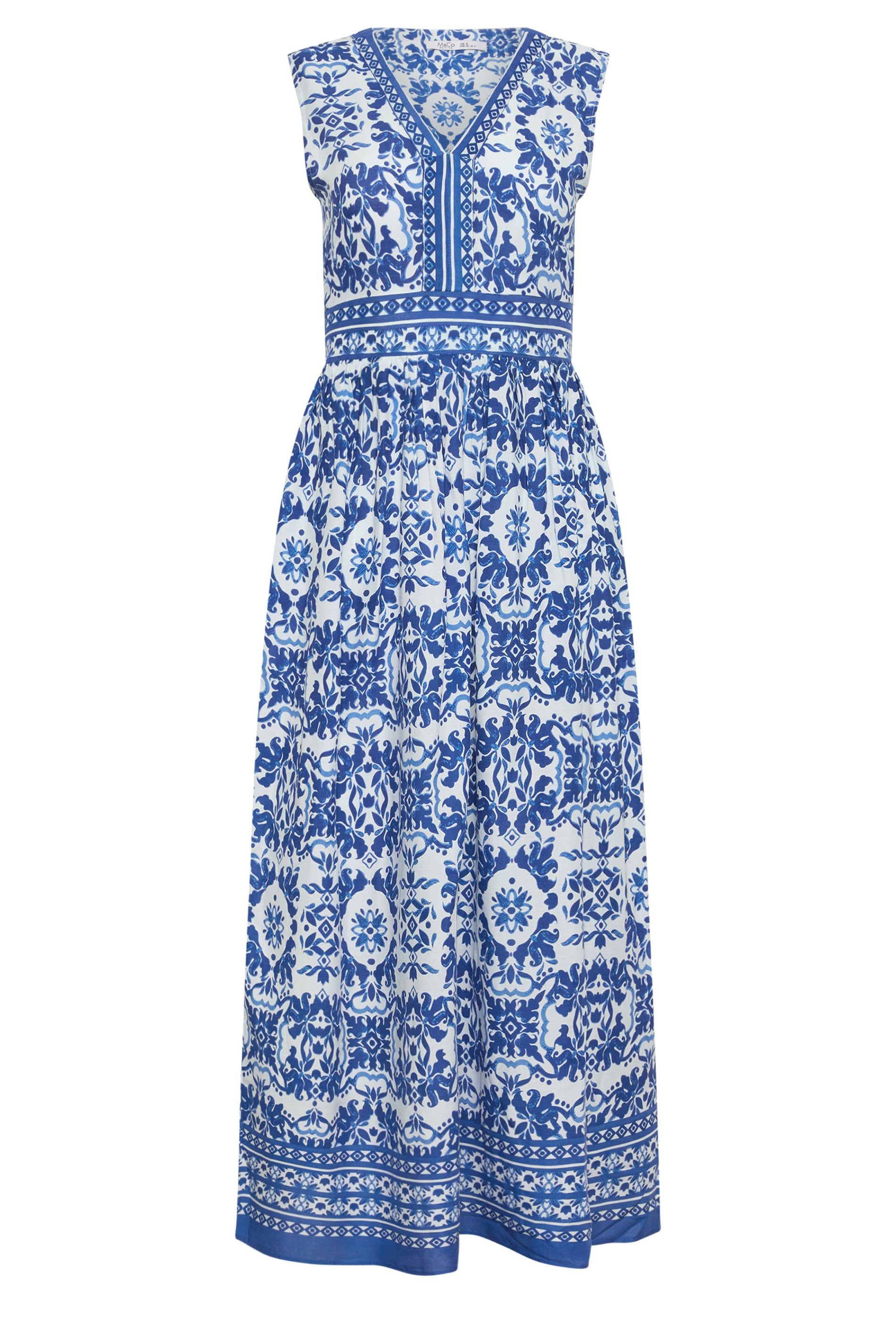 M&Co Petite Printed Tiered Maxi Dress