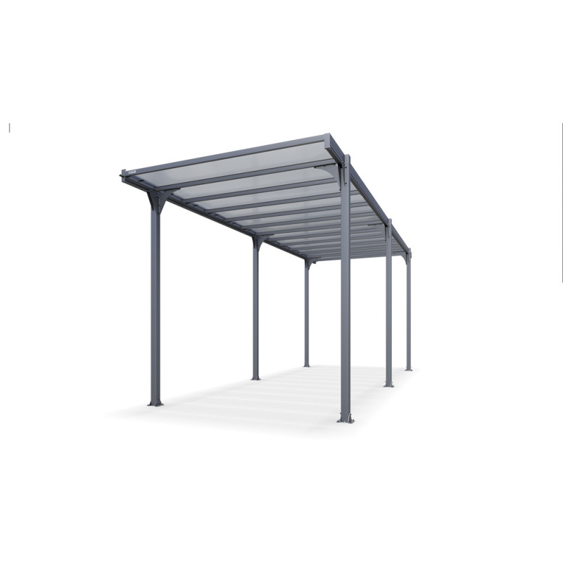 Carport en aluminium Hegoa 25 gris anthracite 27,23 m²