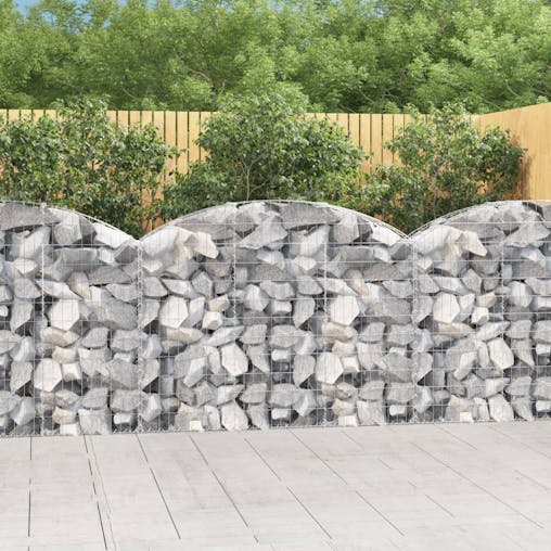 NNEVL Arched Gabion Basket 150x30x100/120 cm Galvanised Iron