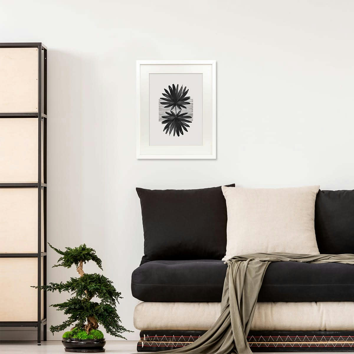 MILAN - Cadre photo épais blanc 40x50 cm avec passe-partout résine recyclée