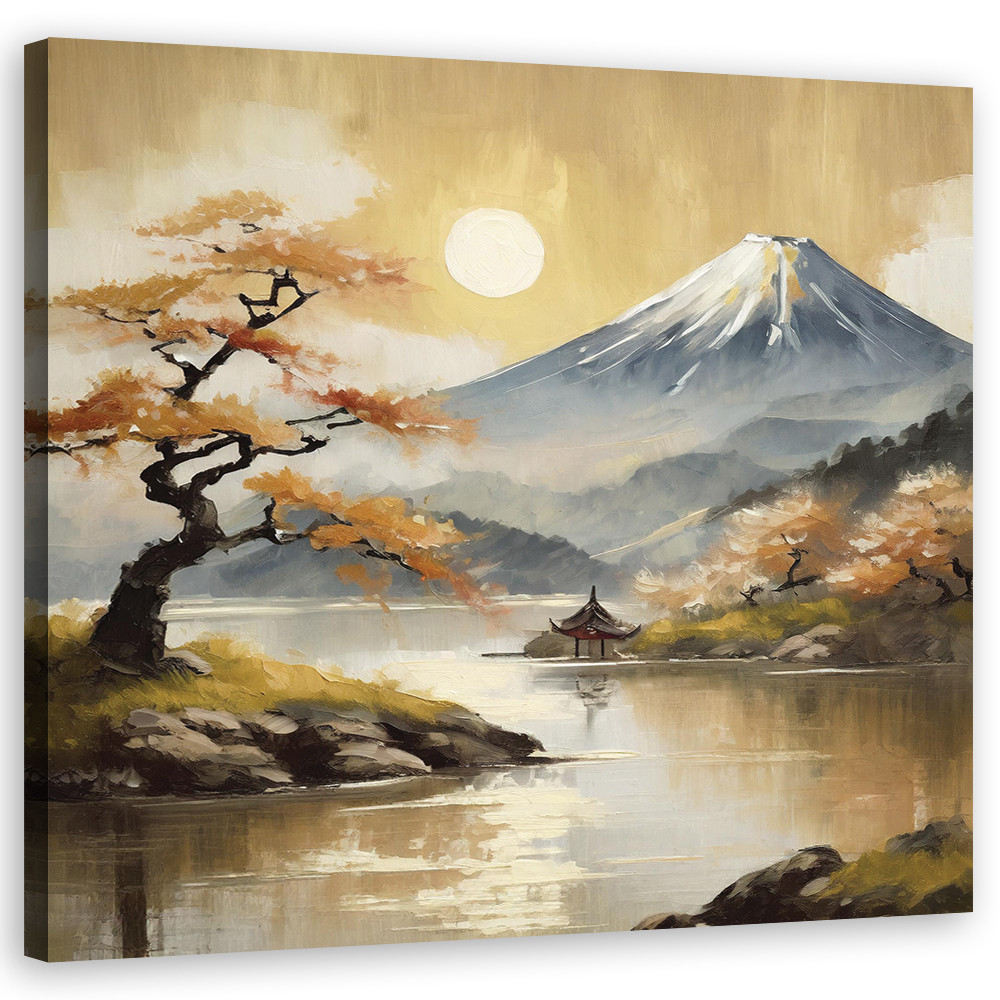 Feeby Obraz na płótnie, Krajobraz Natura Góry Japonia 30x30