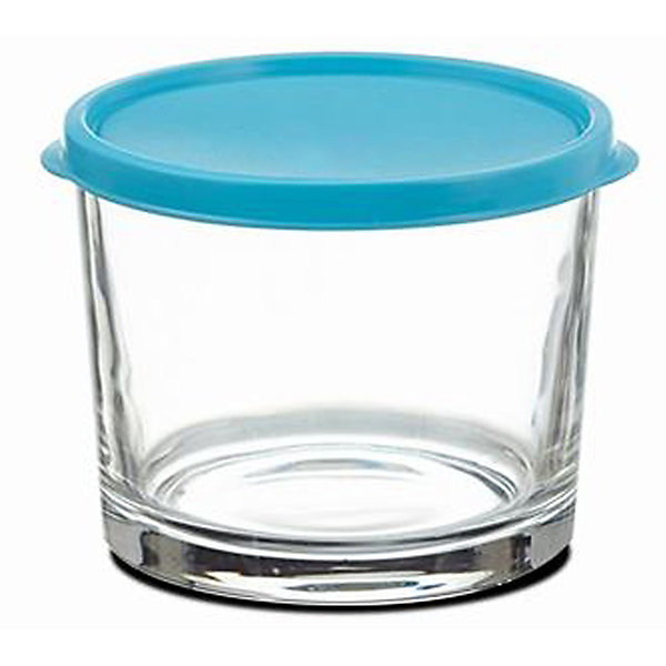 Lot de 6 boîte de conservation rond avec couvercle hermétique, frigoverre en verre - Diamètre 12 x Hauteur 9.9 cm