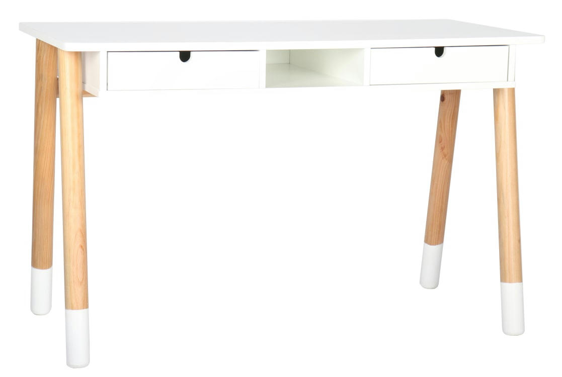 PILOTI - Bureau enfant  blanc   effet bois    55x120