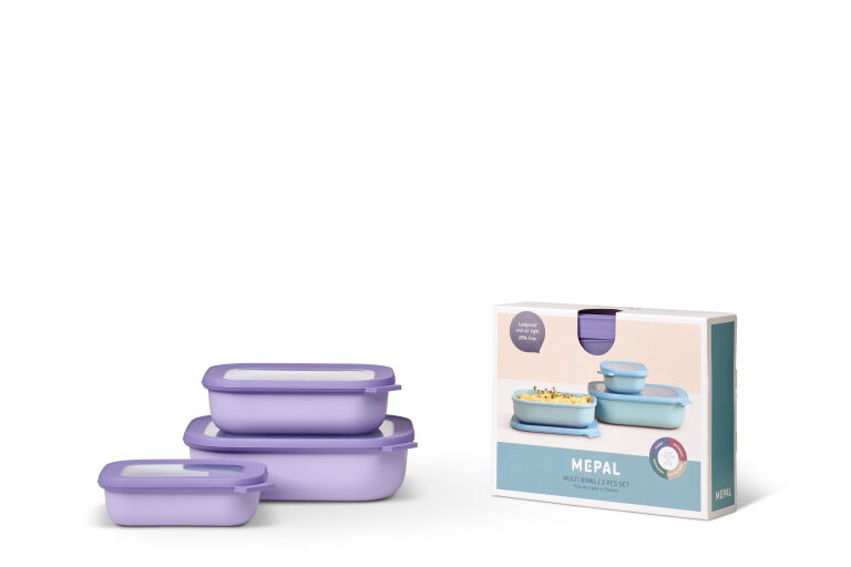 Multikom Cirqula rechthoekig 3-delige set (500 1000 2000) - Vivid lilac